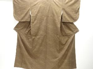 未使用品　道長取りに花古典柄手織り紬着物